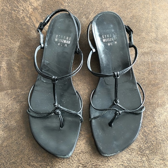 💥LAST PRICE DROP!!!💥 STUART WEITZMAN -6.5- Dressy, Strappy Sandals in black - Picture 3 of 12